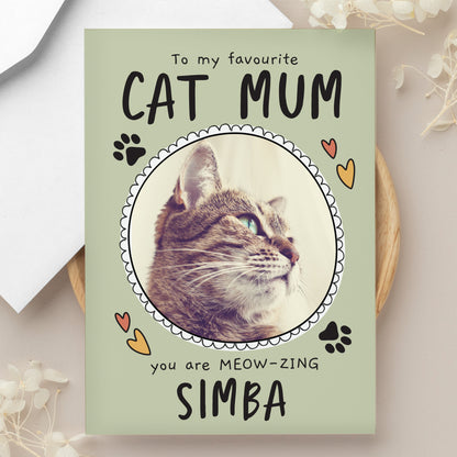 Personalised From the Cat Photo Upload Card - image 2