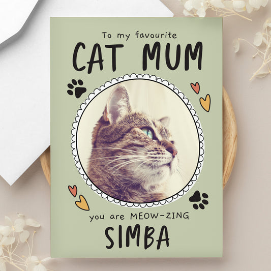 Personalised From the Cat Photo Upload Card - image 2