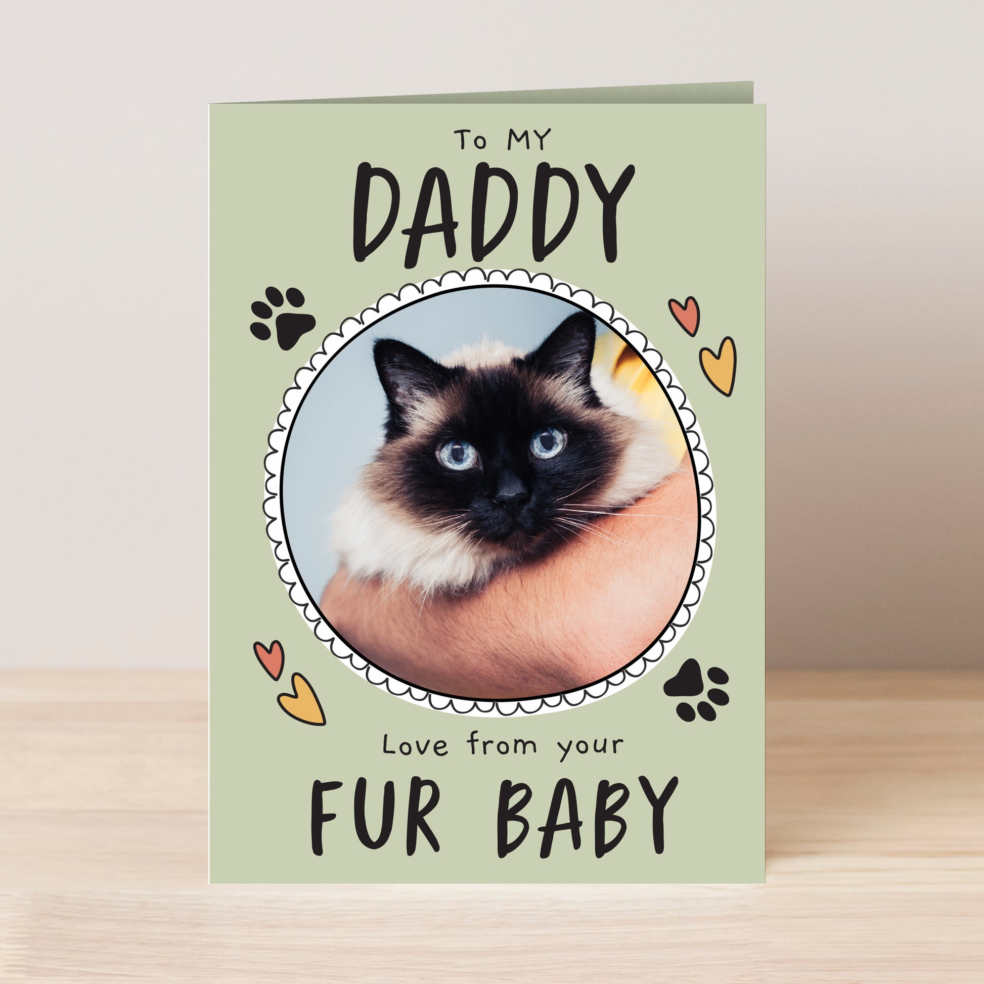 Personalised From the Cat Photo Upload Card - image 3