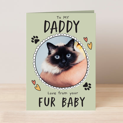 Personalised From the Cat Photo Upload Card - image 3