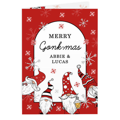 Personalised Red Gonks Christmas Card - image 5
