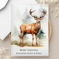Personalised Watercolour Stag Greetings Card from Heartfelt Gifts