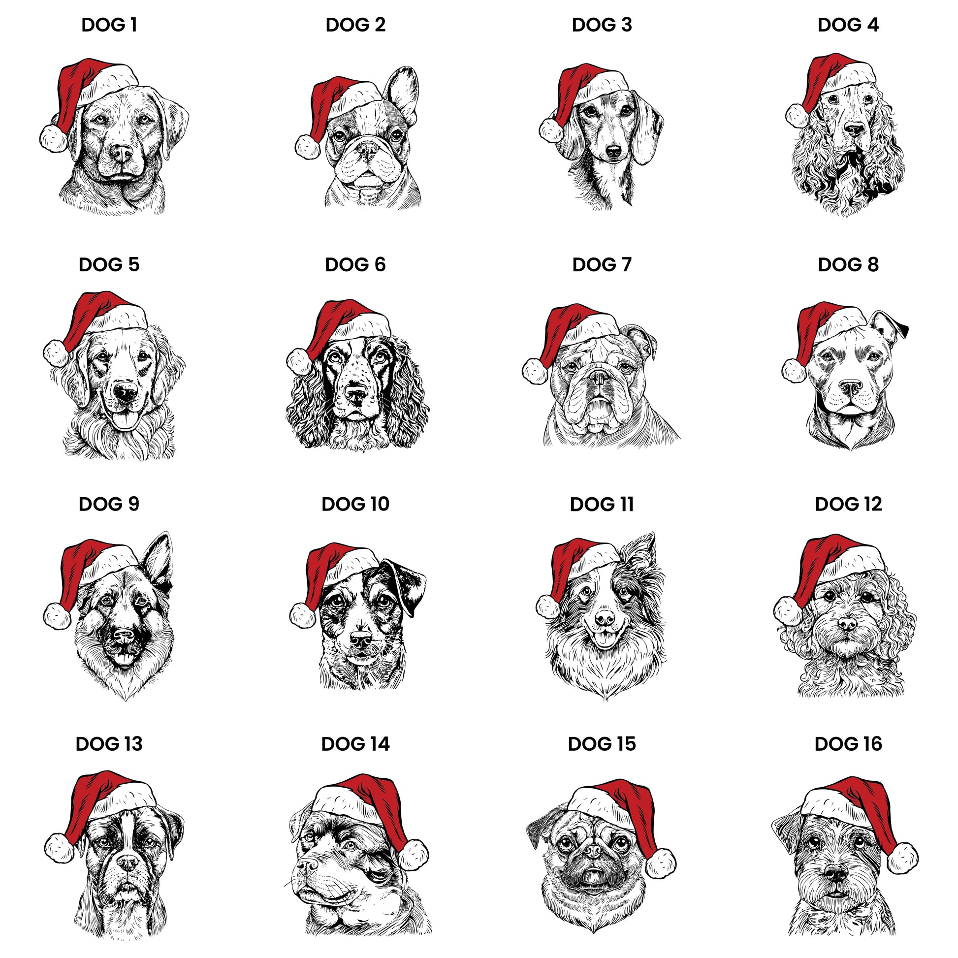 Personalised Dog Breed Christmas Card - image 2