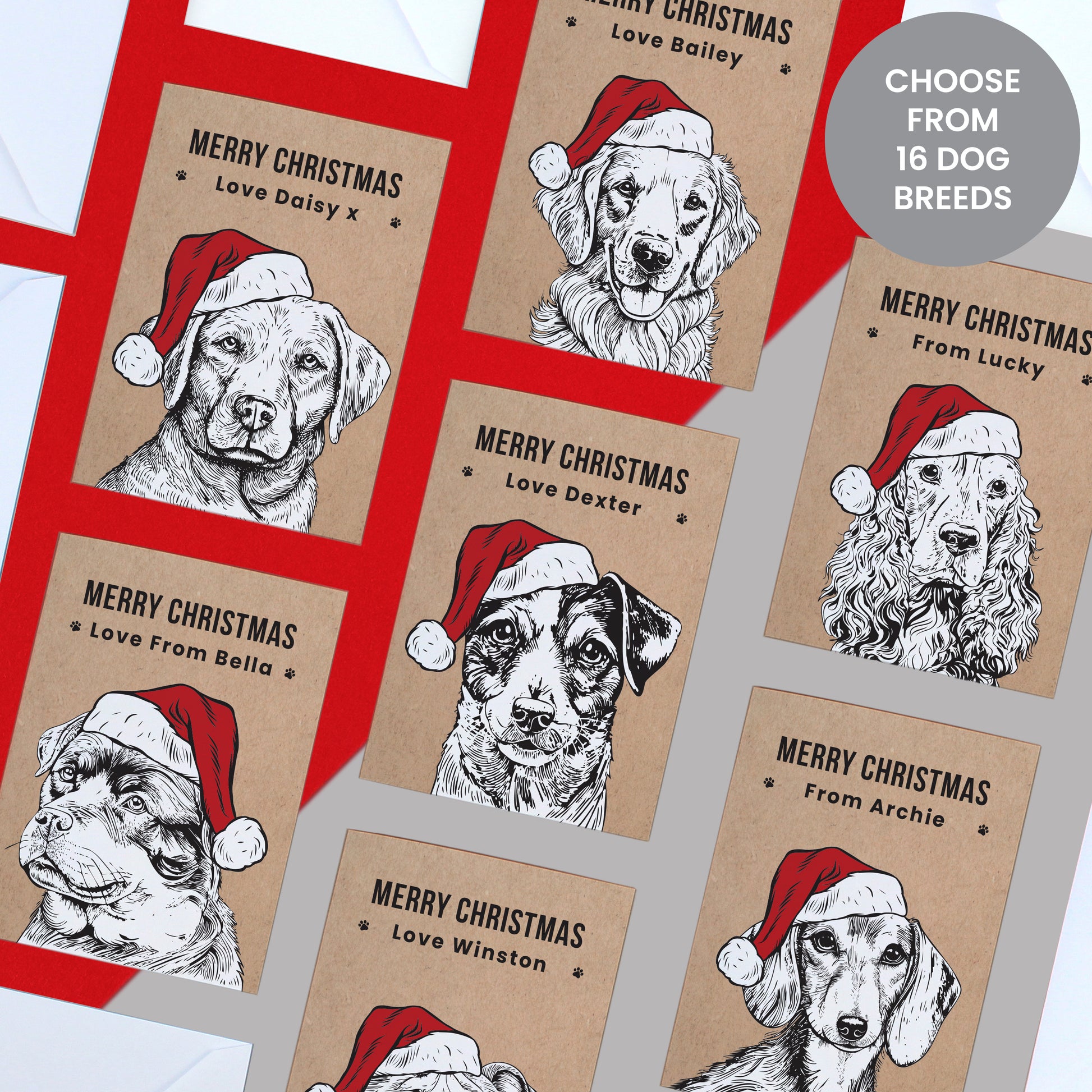Personalised Dog Breed Christmas Card - image 3