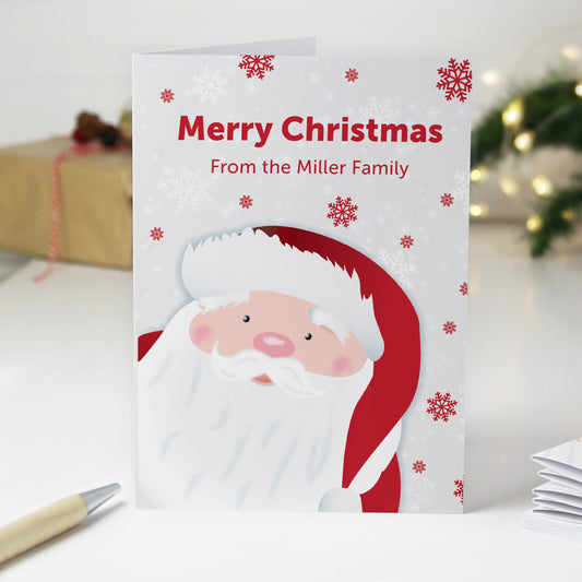 Personalised Pack of 10 Christmas Cards - Santa - image 2