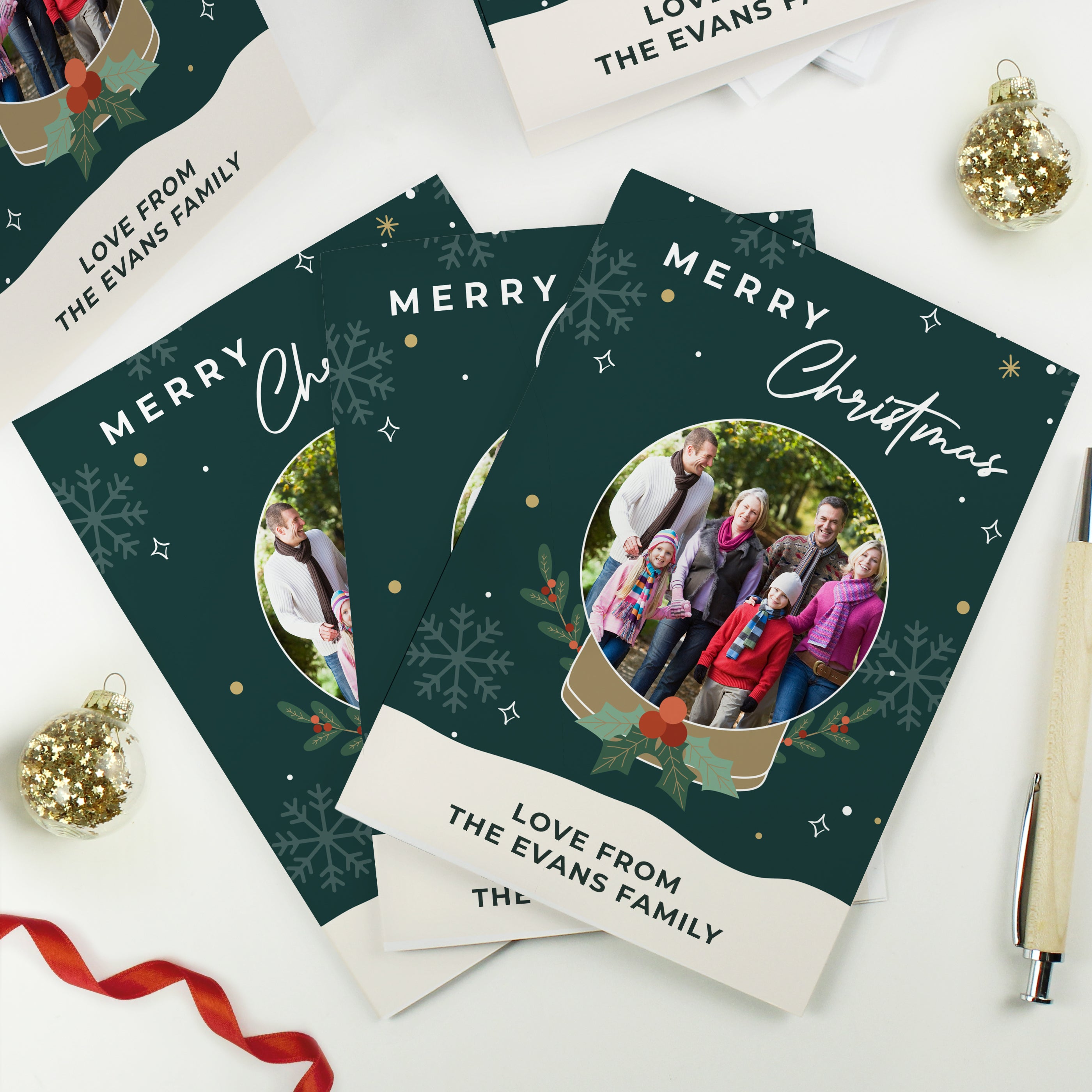 Personalised Pack of 10 Christmas Cards - Photo Upload from Heartfelt Gifts