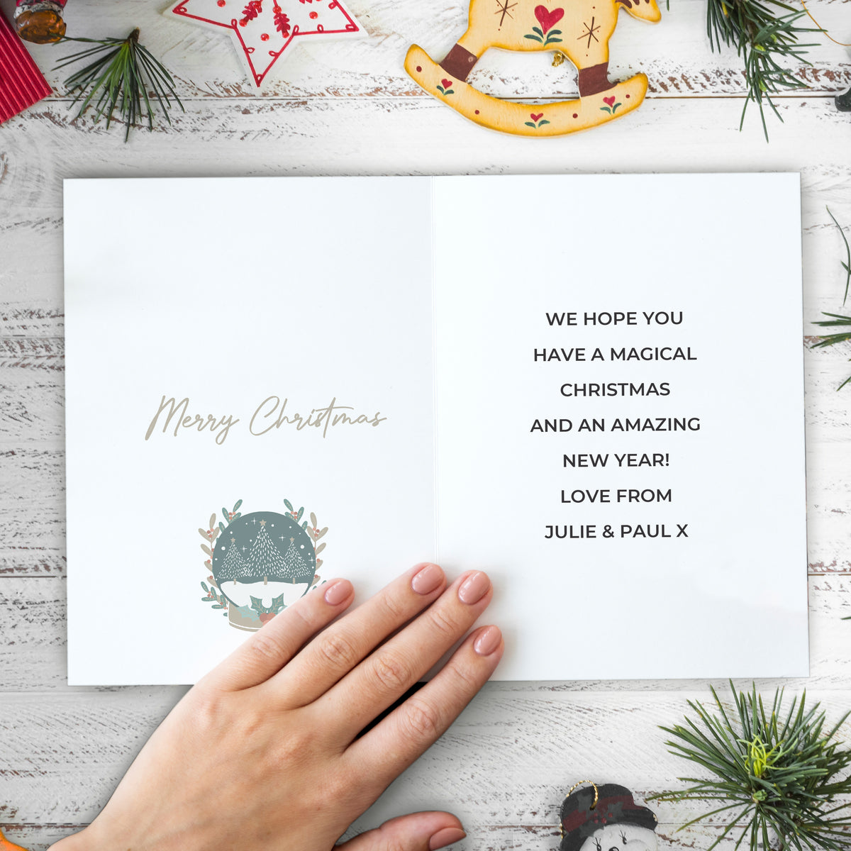 Personalised Christmas photo cards alternative product view