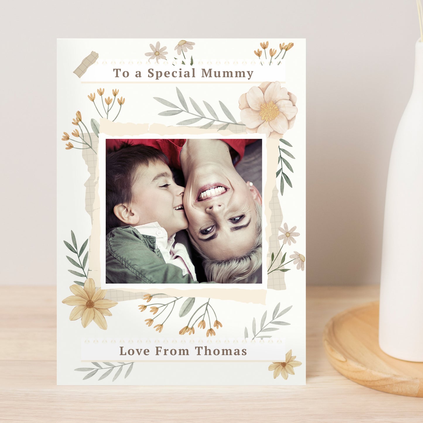 Personalised Wild Flowers Photo Upload Card - image 2
