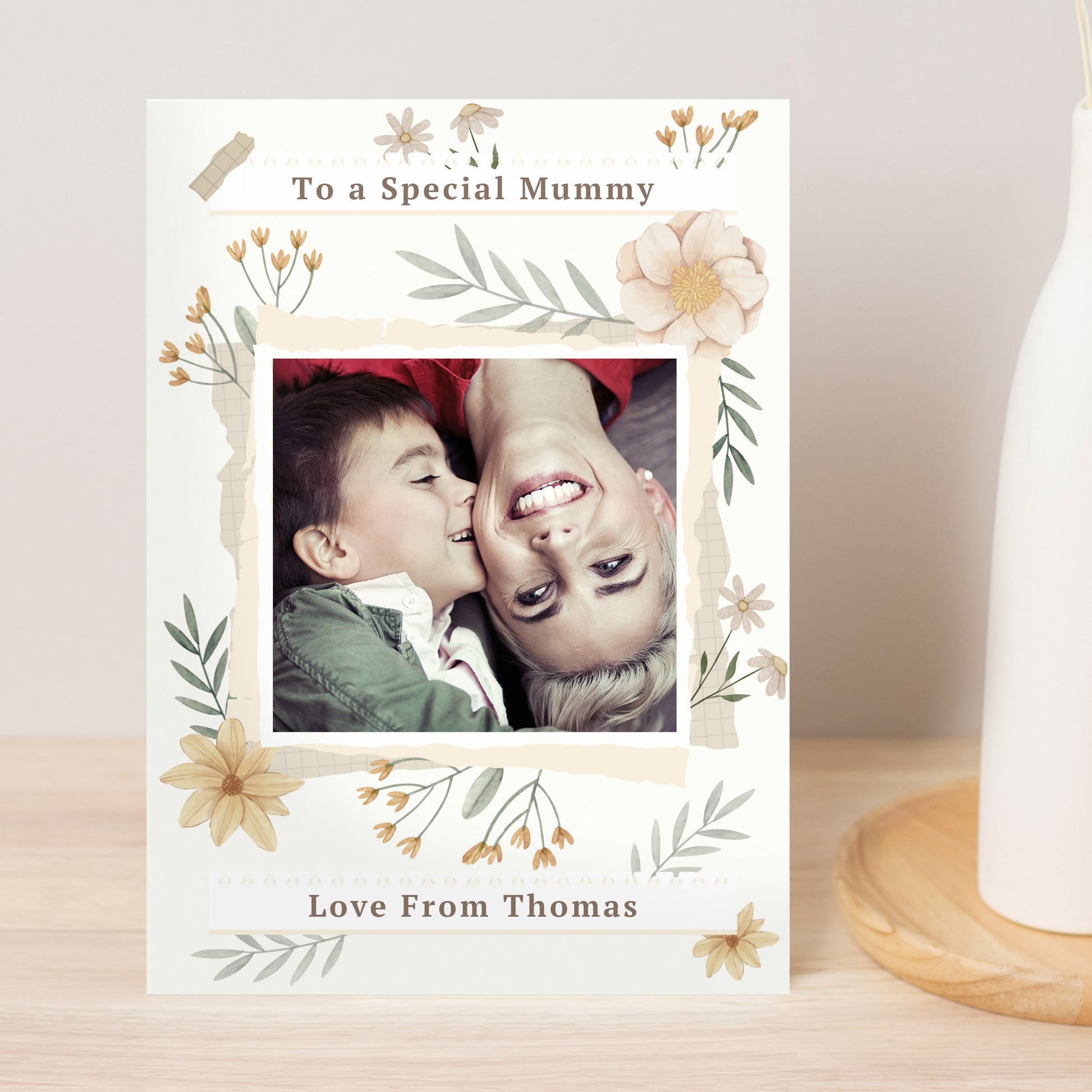 Personalised Wild Flowers Photo Upload Card - image 2