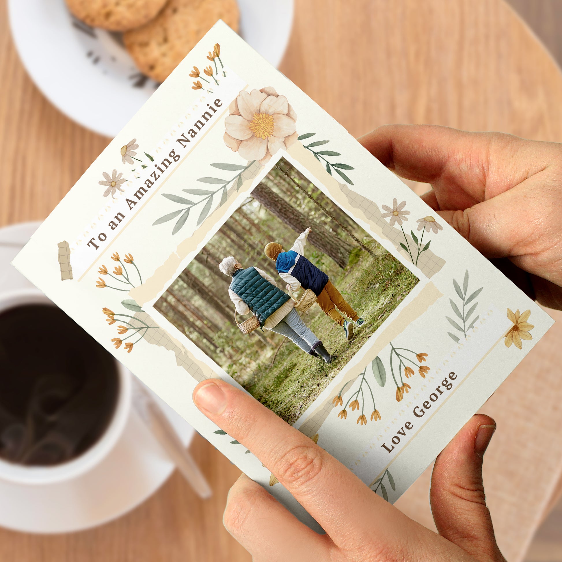 Personalised Wild Flowers Photo Upload Card - image 4