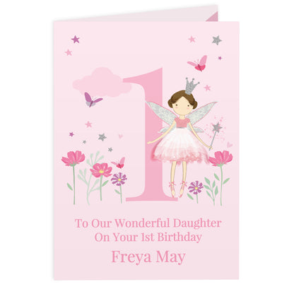 Personalised Fairy Princess Birthday Card – Girls Named Birthday Greeting - image 5