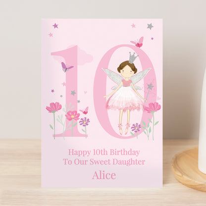 Personalised Fairy Princess Birthday Card – Girls Named Birthday Greeting - image 6