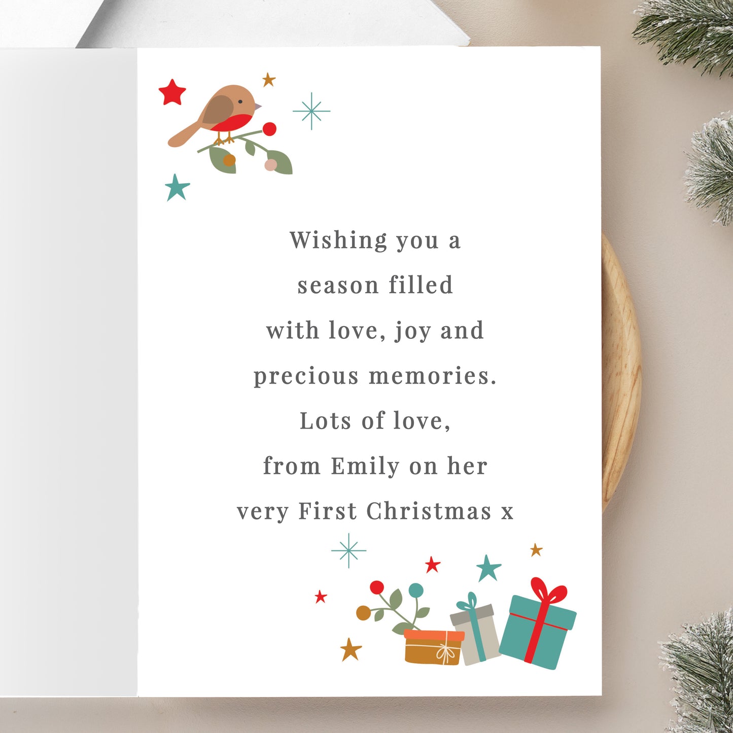 Personalised My 1st Christmas Photo Upload Pack of 10 Cards - image 3
