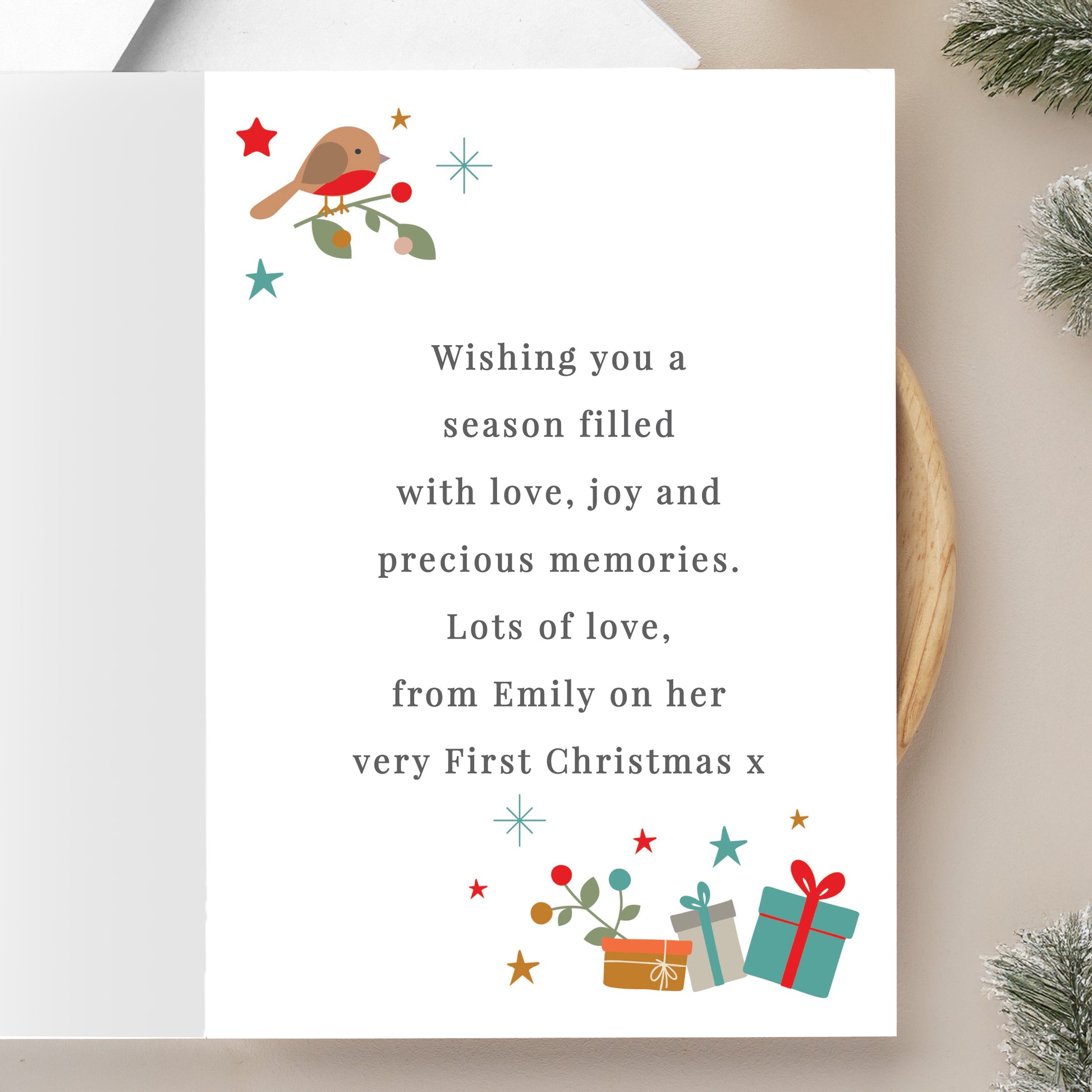 Personalised My 1st Christmas Photo Upload Pack of 10 Cards - image 3
