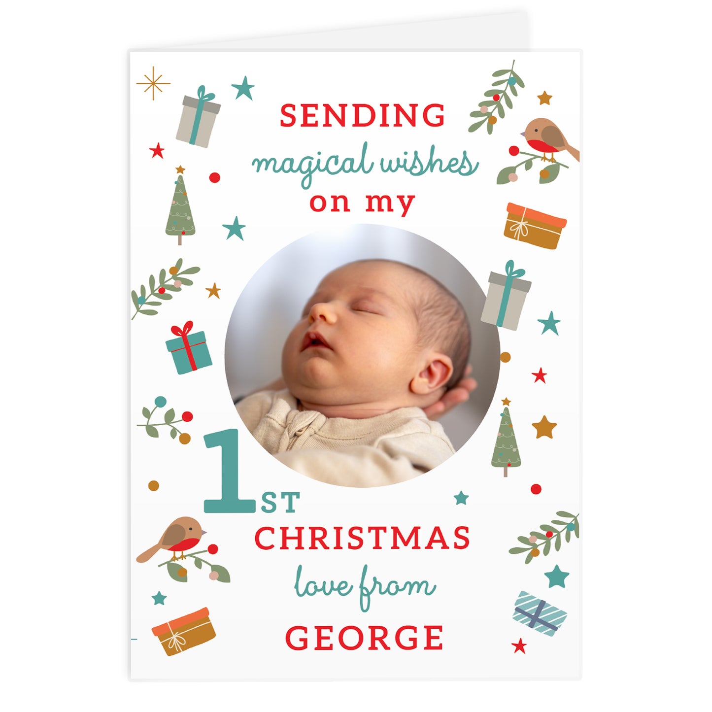 Personalised My 1st Christmas Photo Upload Pack of 10 Cards - image 5