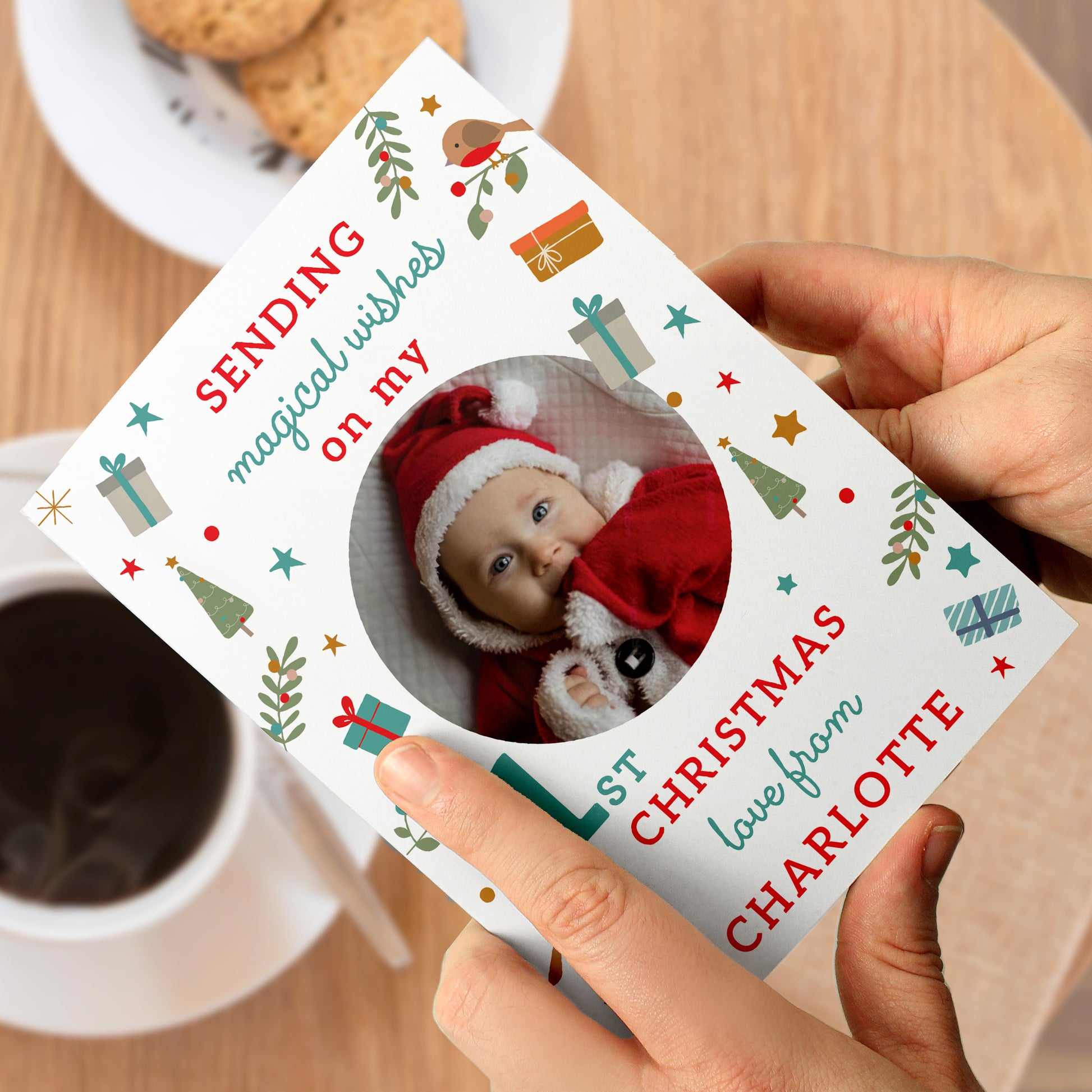 Personalised My 1st Christmas Photo Upload Pack of 10 Cards - image 7