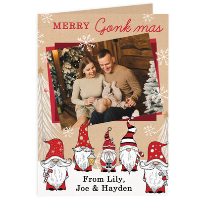 Personalised Photo Upload Pack of 10 Gonk Christmas Cards - image 5