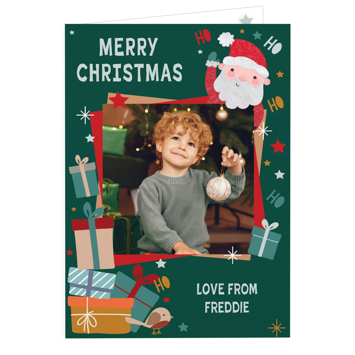 Personalised Photo Upload Pack of 10 Santa Christmas Cards - image 5