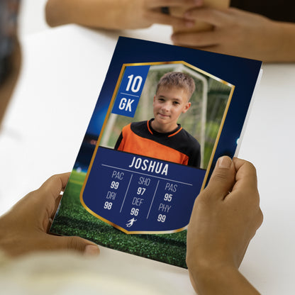 Personalised Photo Football Player Stats Birthday Card – Boys Birthday Card - image 2