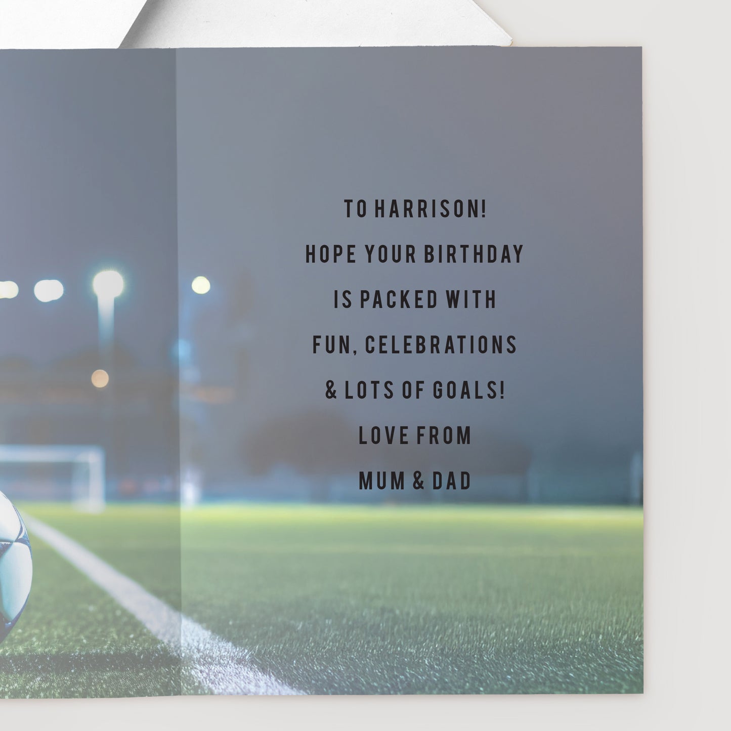 Personalised Photo Football Player Stats Birthday Card – Boys Birthday Card - image 3