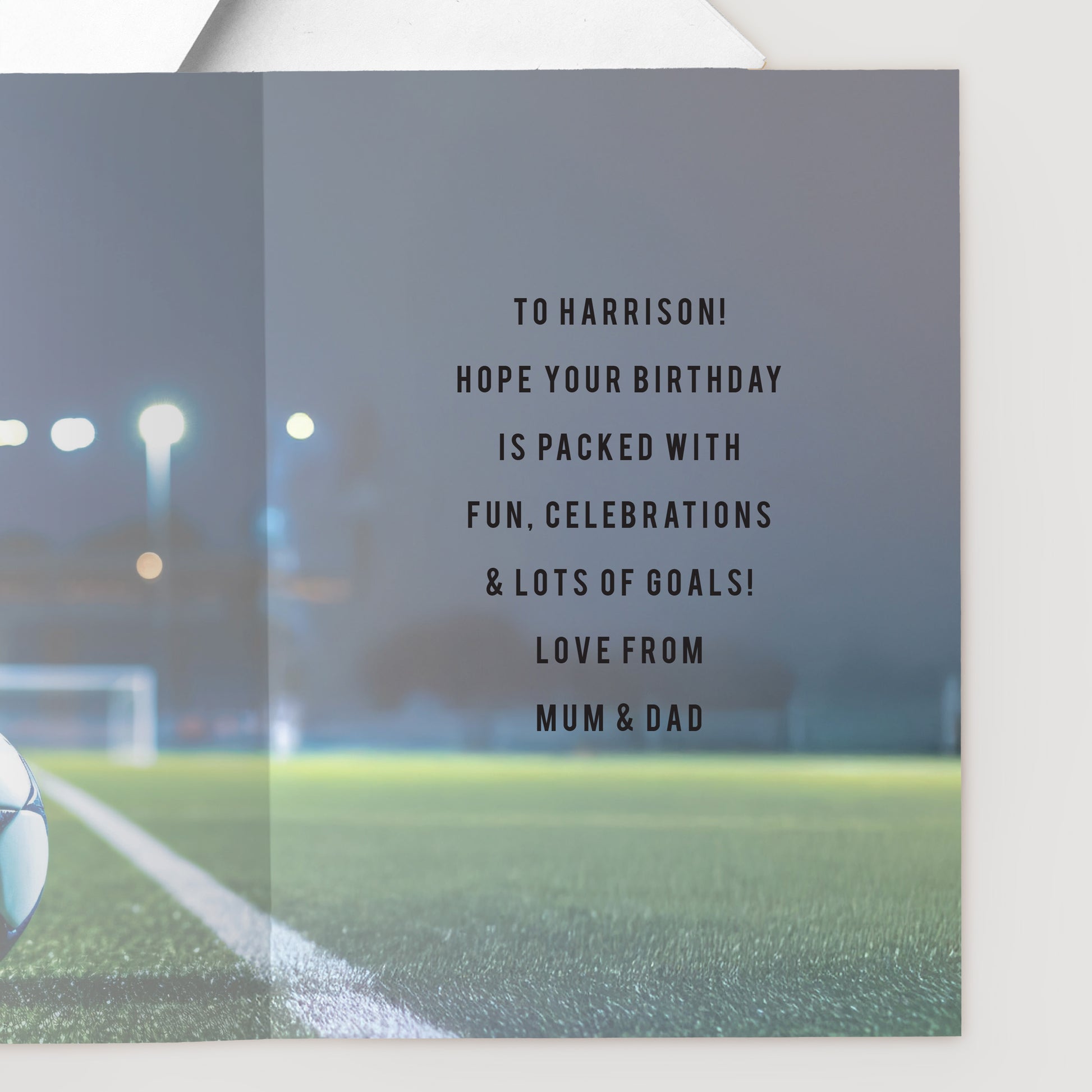 Personalised Photo Football Player Stats Birthday Card – Boys Birthday Card - image 3