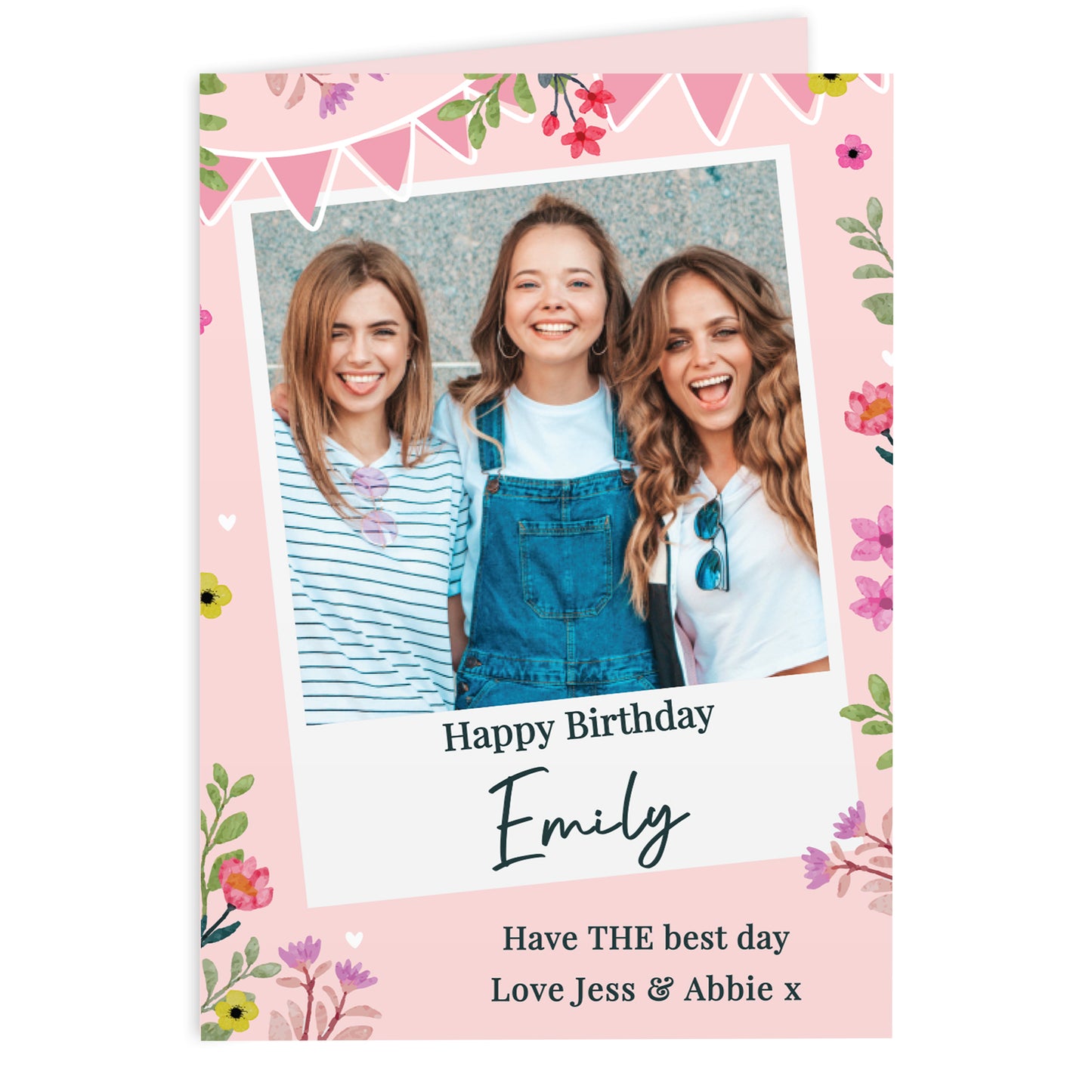 Personalised Photo Upload Floral Card – Birthday Mother's Day Gift Card - image 5