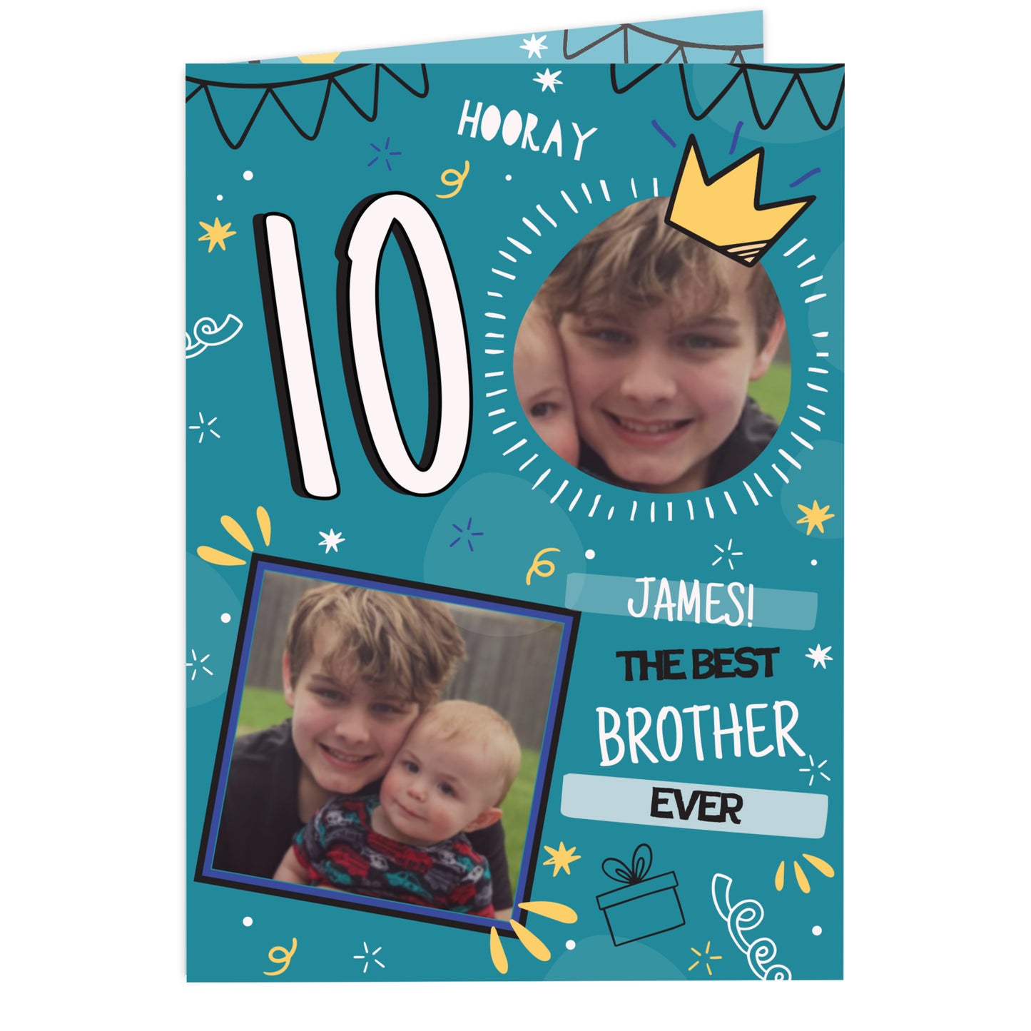Personalised Photo Upload Blue Birthday Card – Birthday Card - image 5