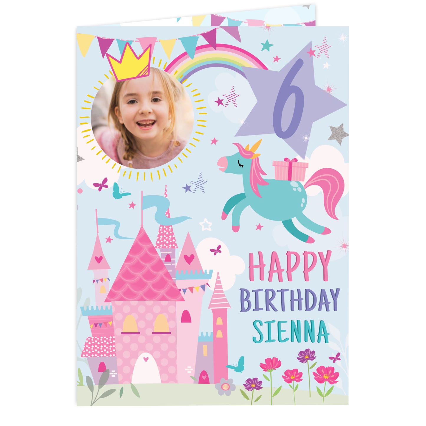 Personalised Photo Upload Princess Birthday Card – Girls Birthday Card - image 5
