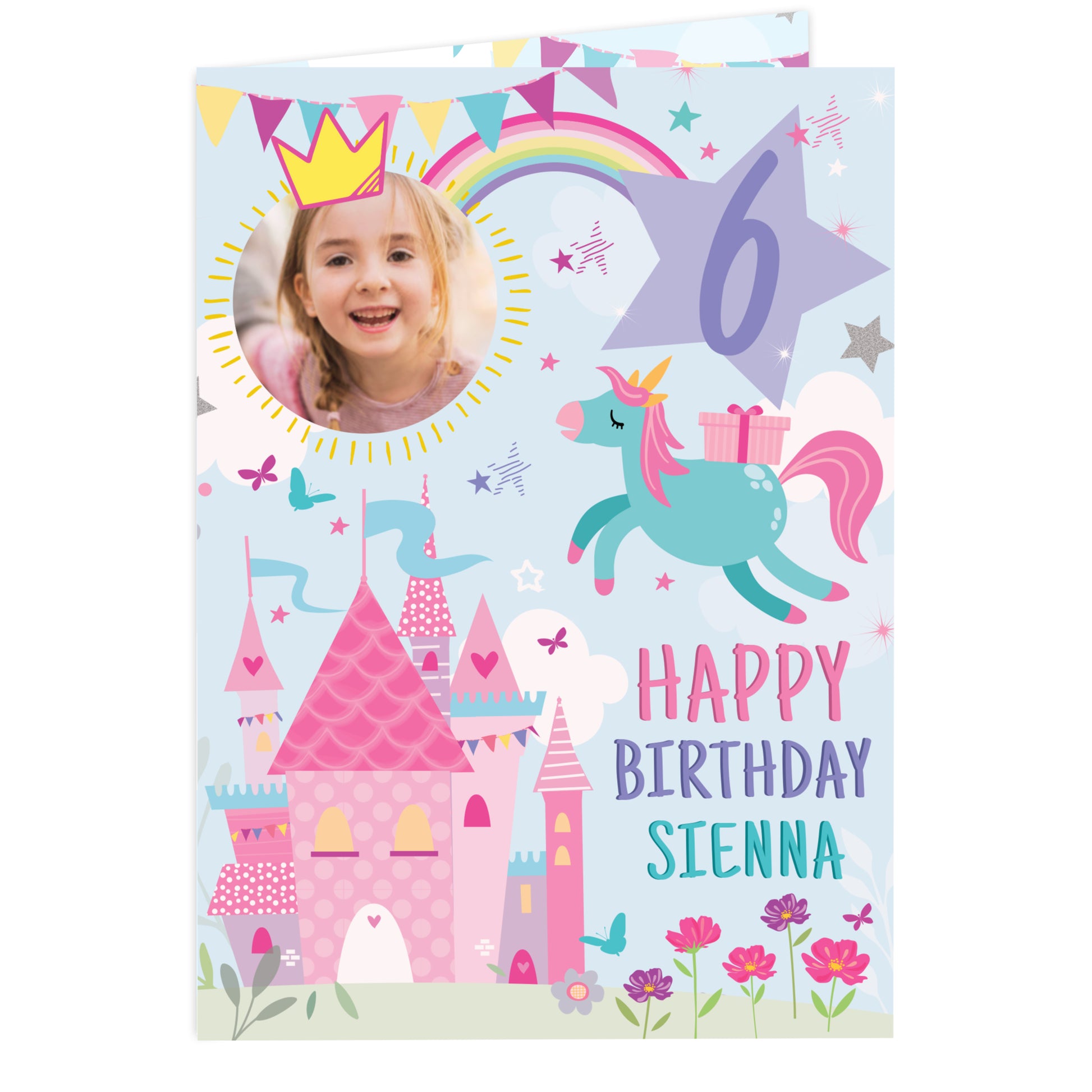 Personalised Photo Upload Princess Birthday Card – Girls Birthday Card - image 5