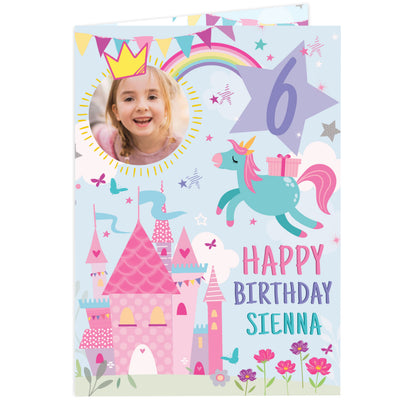 Personalised Photo Upload Princess Birthday Card – Girls Birthday Card - image 5