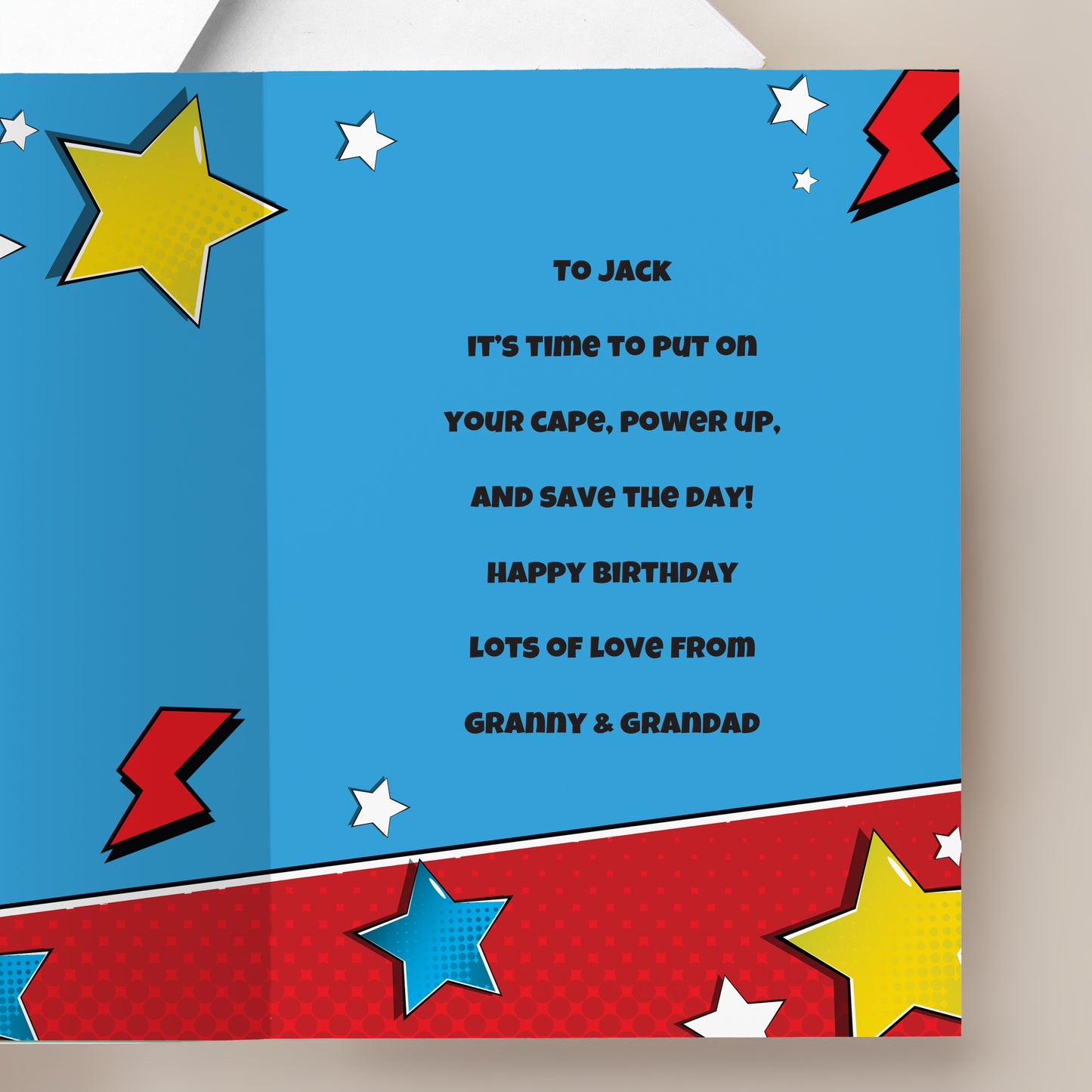 Personalised Photo Upload Superhero Birthday Card – Boys Birthday Card - image 3