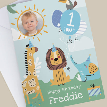 Personalised Photo Upload Animals Birthday Card – Children's Birthday Card - image 2