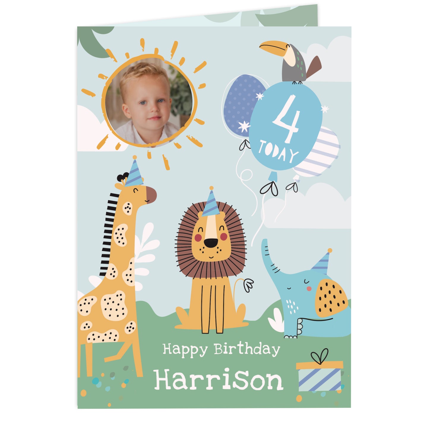 Personalised Photo Upload Animals Birthday Card – Children's Birthday Card - image 5