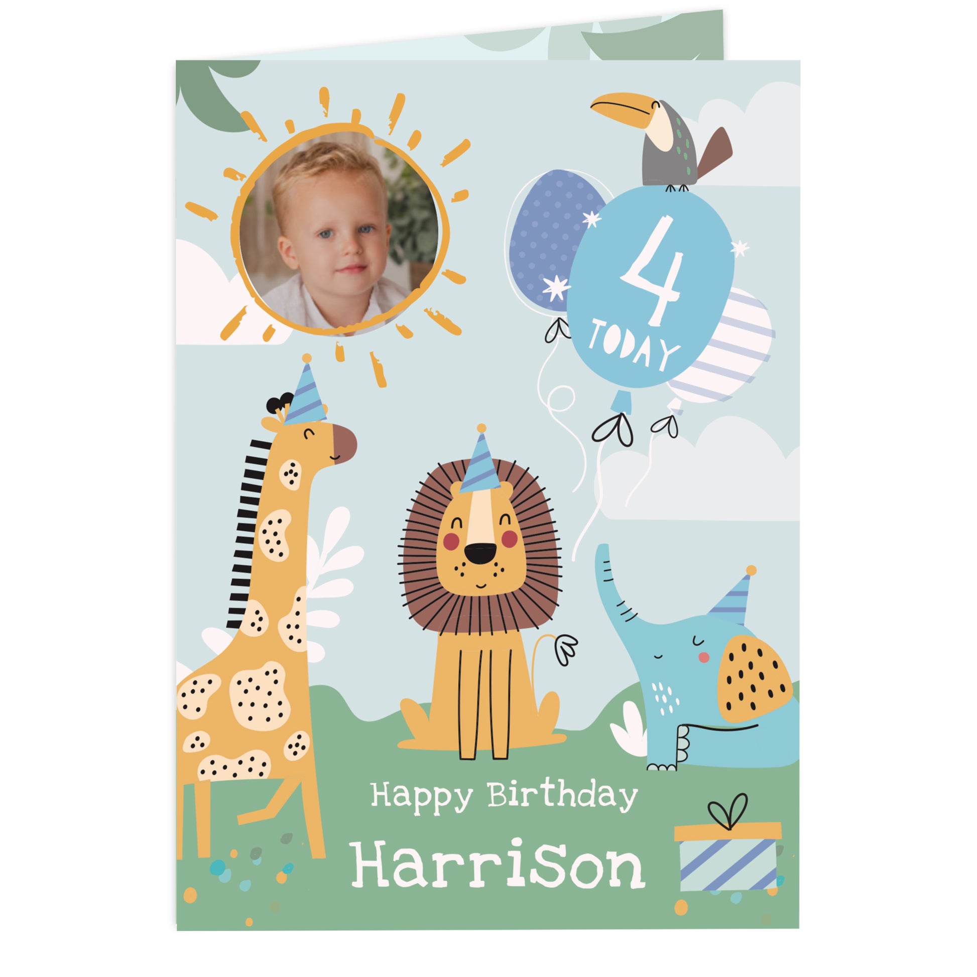 Personalised Photo Upload Animals Birthday Card – Children's Birthday Card - image 5