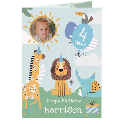 Personalised Photo Upload Animals Birthday Card – Children's Birthday Card - image 5