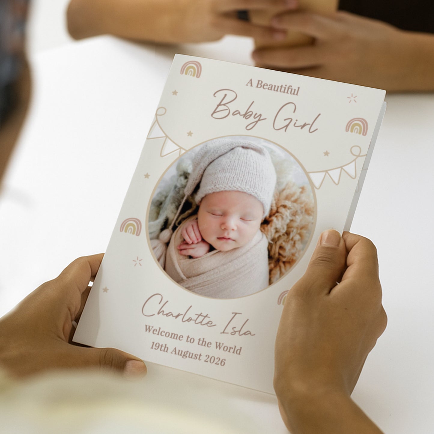 Personalised Photo Upload New Baby Card – Keepsake New Baby Card - image 2