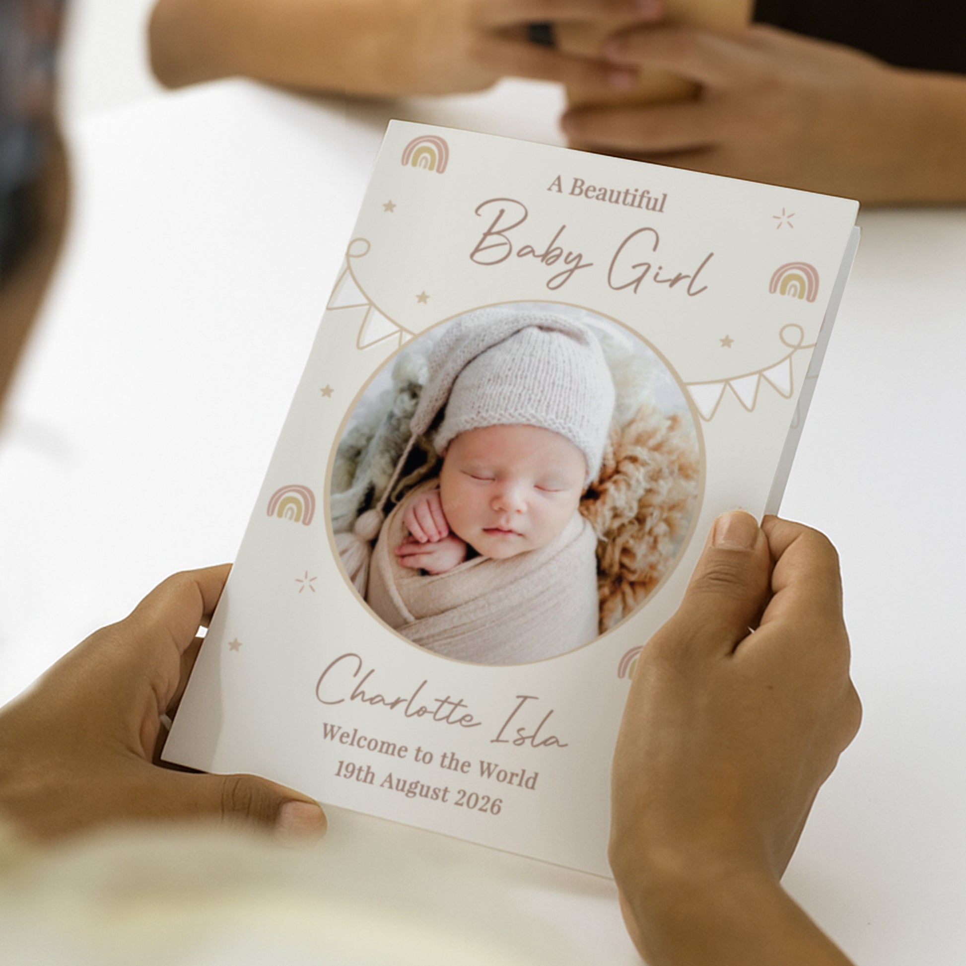 Personalised Photo Upload New Baby Card – Keepsake New Baby Card - image 2