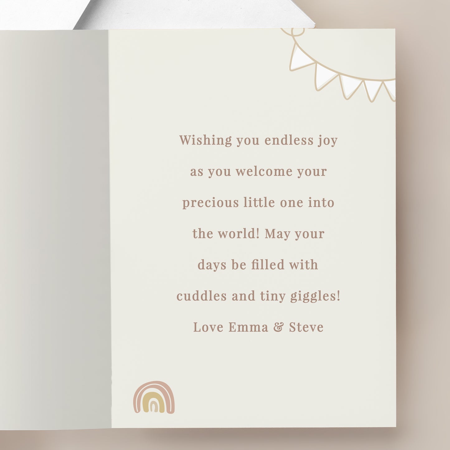 Personalised Photo Upload New Baby Card – Keepsake New Baby Card - image 3