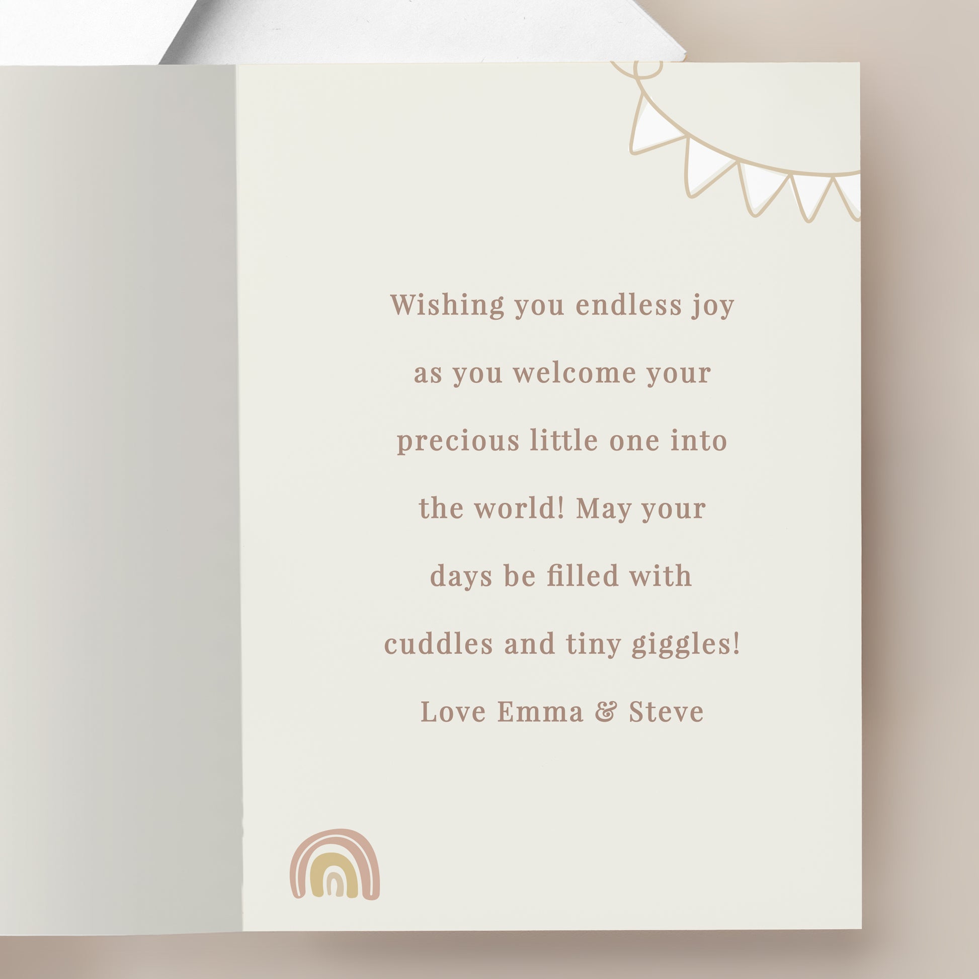 Personalised Photo Upload New Baby Card – Keepsake New Baby Card - image 3