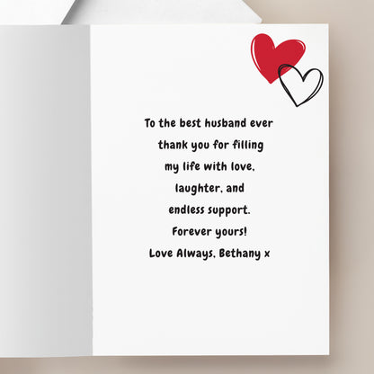 Personalised Photo Upload Hearts Card – Valentine's Day Birthday Card - image 3