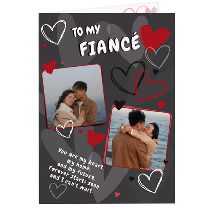 Personalised Photo Upload Hearts Card – Valentine's Day Birthday Card - image 5