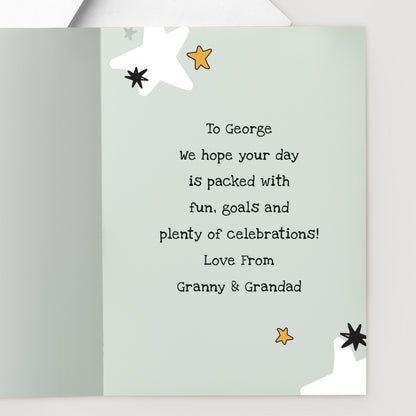 Personalised Photo Upload Football Birthday Card – Boys Birthday Card - image 3