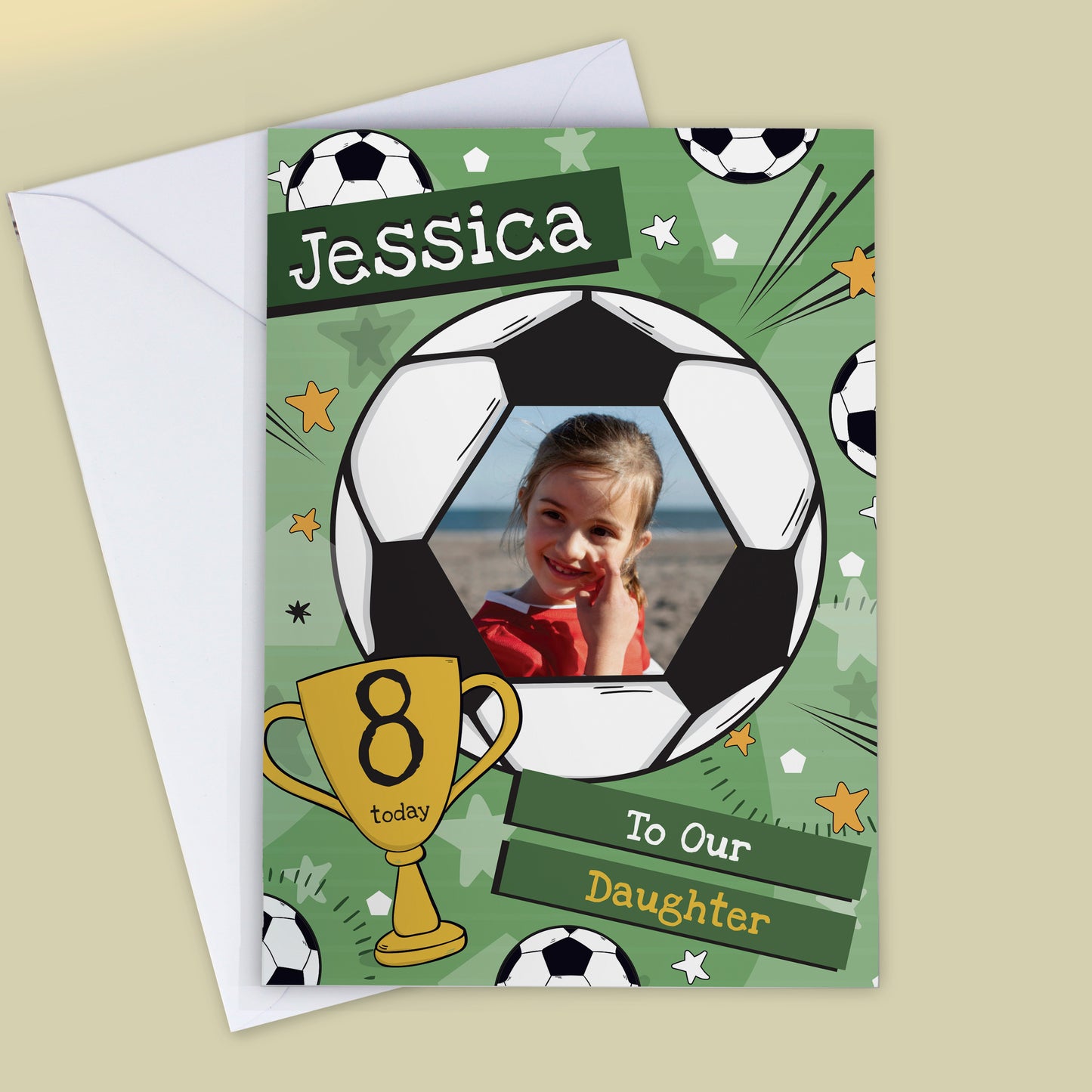 Personalised Photo Upload Football Birthday Card – Boys Birthday Card - image 4
