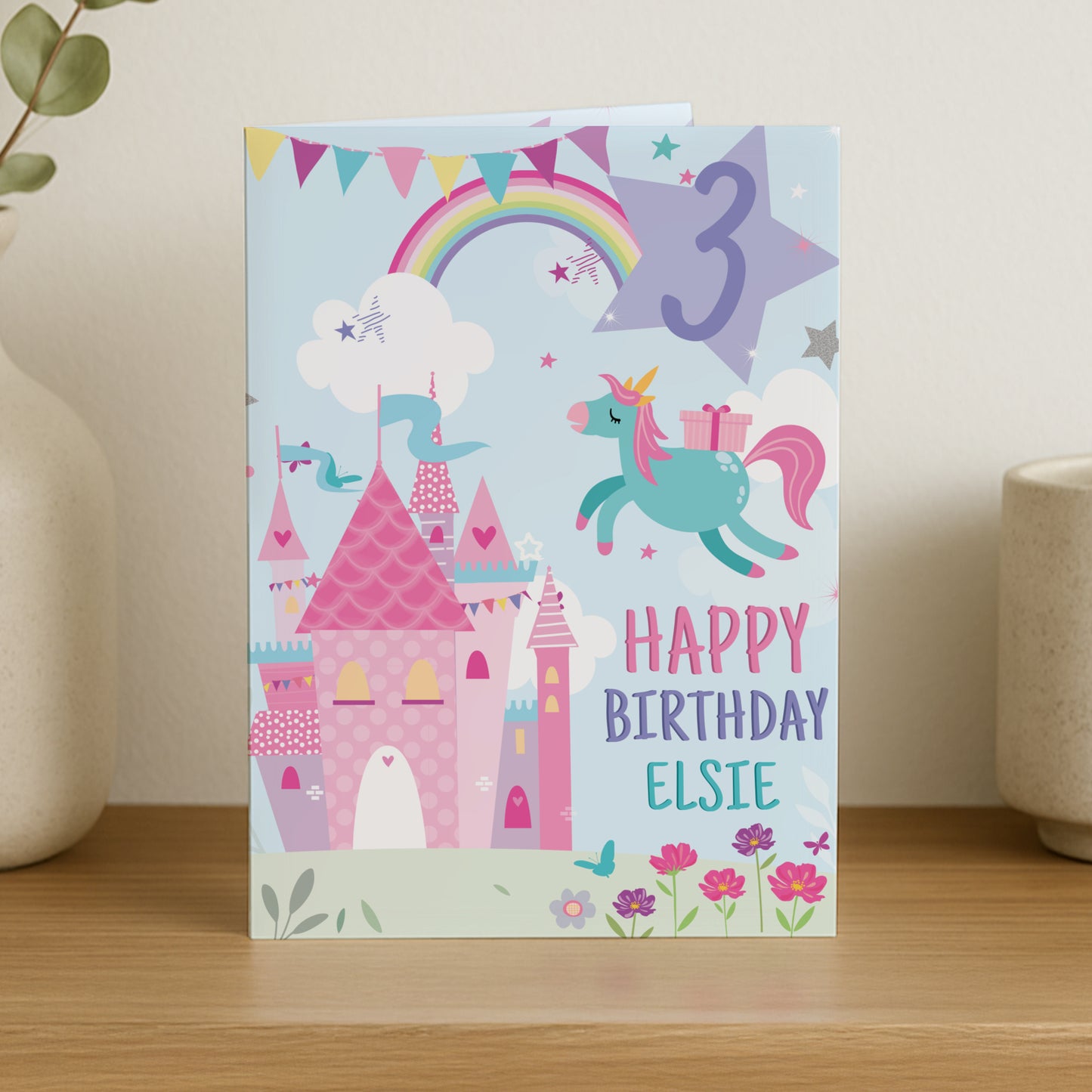 Personalised Princess Birthday Card – Girls Birthday Card