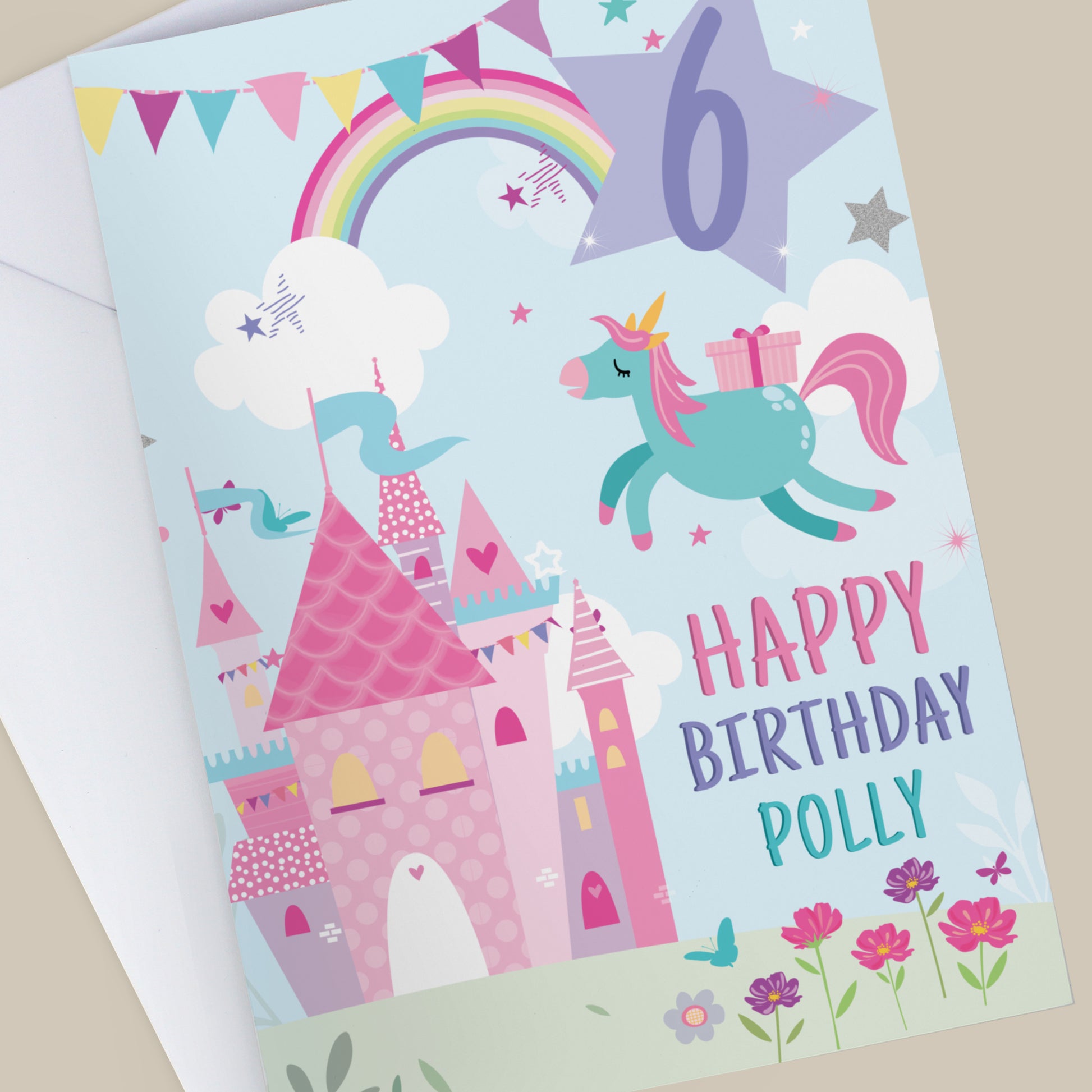 Personalised Princess Birthday Card – Girls Birthday Card - image 2