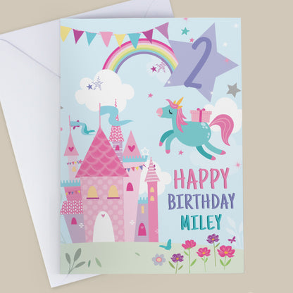 Personalised Princess Birthday Card – Girls Birthday Card - image 4