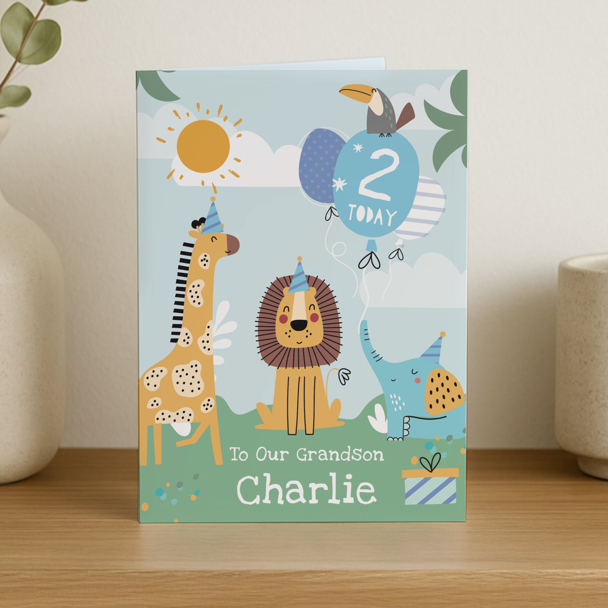 Personalised Animals Birthday Card – Children's Birthday Card
