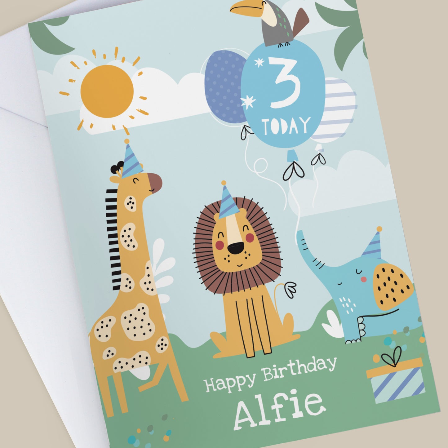 Personalised Animals Birthday Card – Children's Birthday Card - image 2