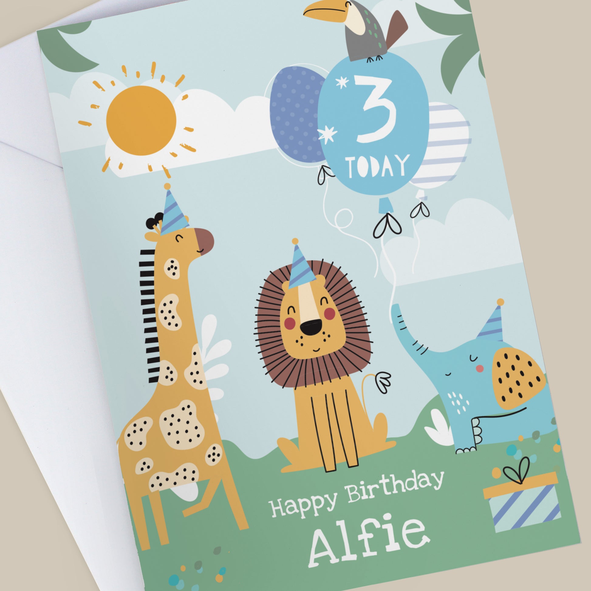 Personalised Animals Birthday Card – Children's Birthday Card - image 2