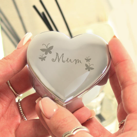 Mum Butterflies Heart Trinket Box from Heartfelt Gifts